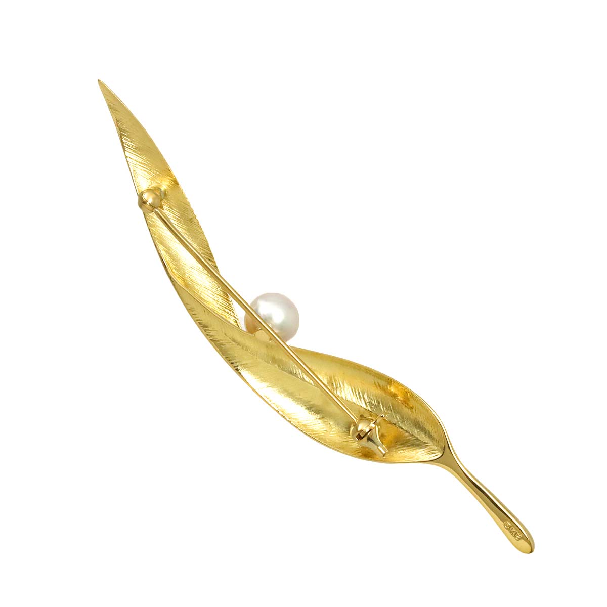 Akoya Pearl 7.1mm Brooch 18K YG 750