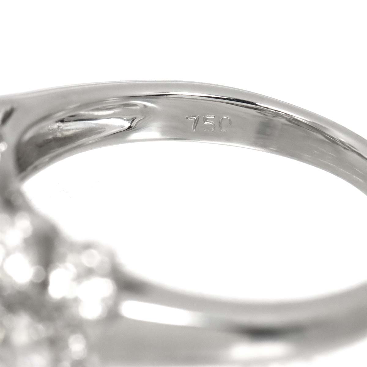 Diamond 3.00ct Ring 18K K18 WG White Gold size7.25(US)