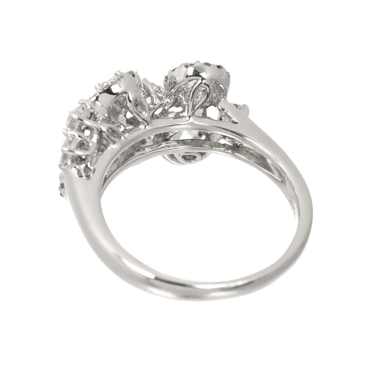 Diamond 3.00ct Ring 18K K18 WG White Gold size7.25(US)
