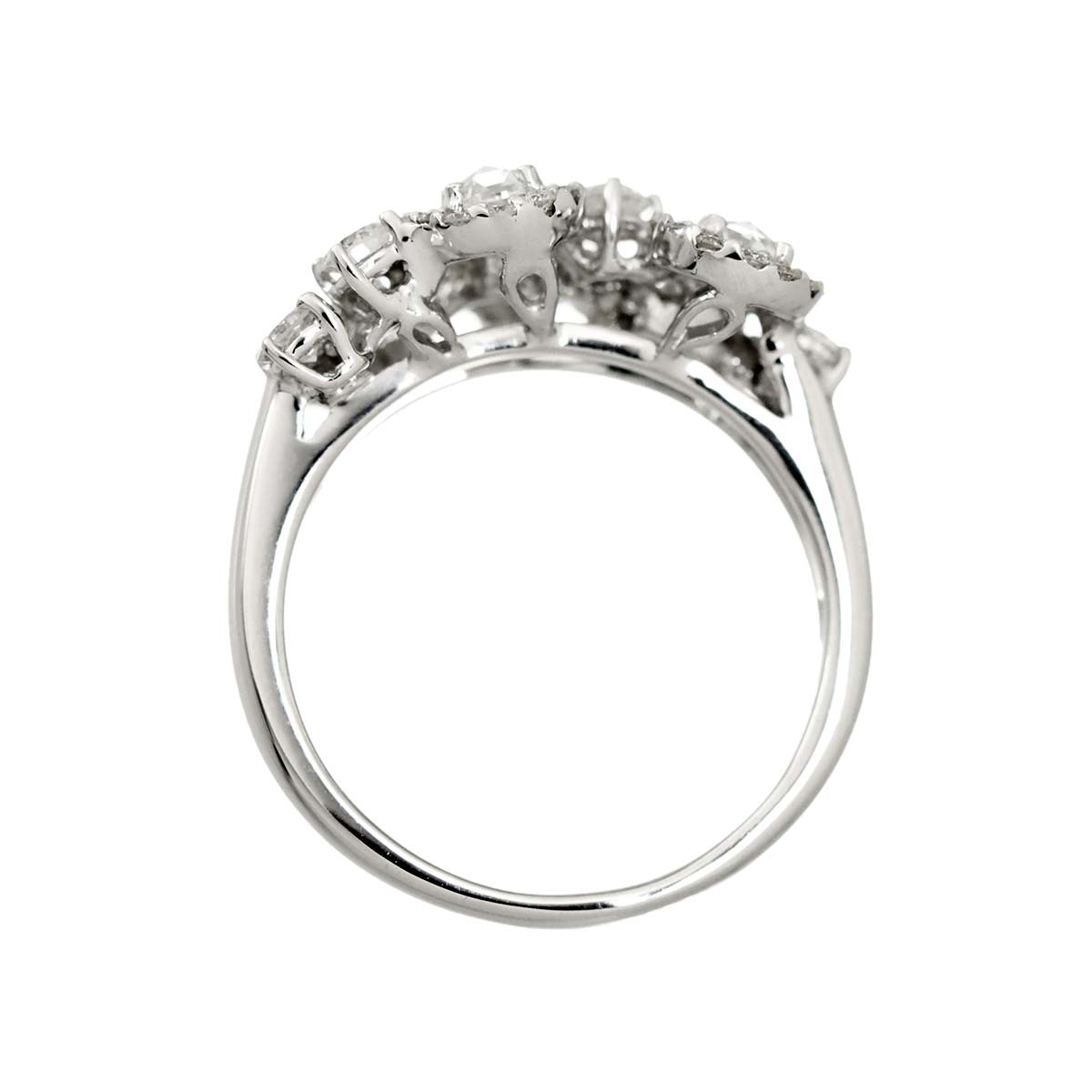 Diamond 3.00ct Ring 18K K18 WG White Gold size7.25(US)