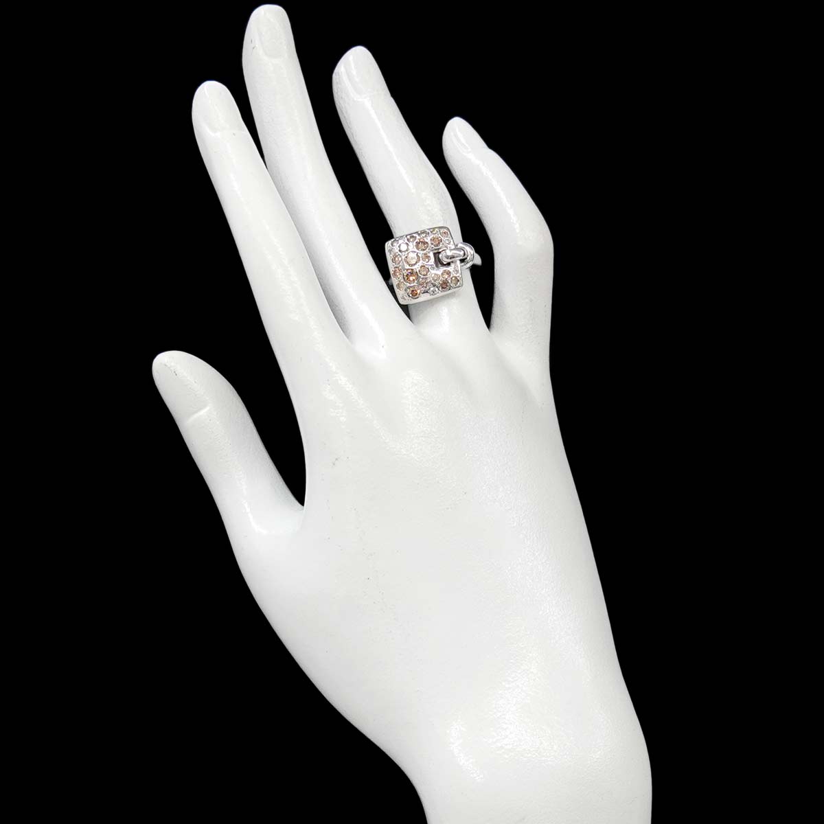 Diamond 1.00ct Ring 18K White Gold size5.5-5.75(US)