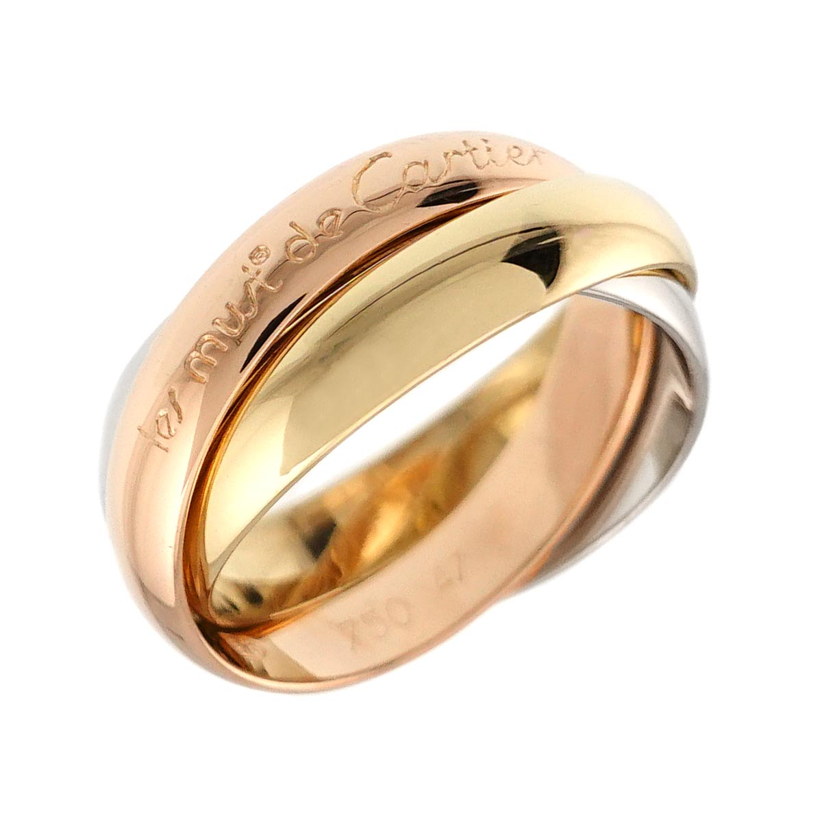 Trinity MM Ring 18K YG WG PG 750 Size47 4(US)
