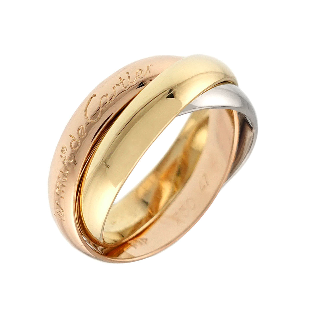 Trinity MM Ring 18K YG WG PG 750 Size47 4(US)