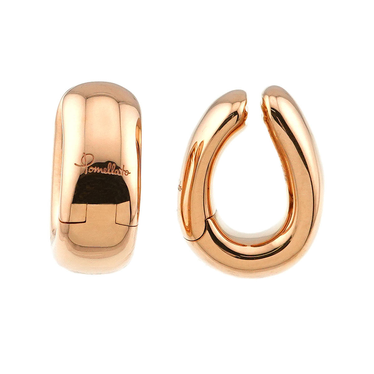 Iconica Earrings Clip-on 18K K18 Pink Gold 750