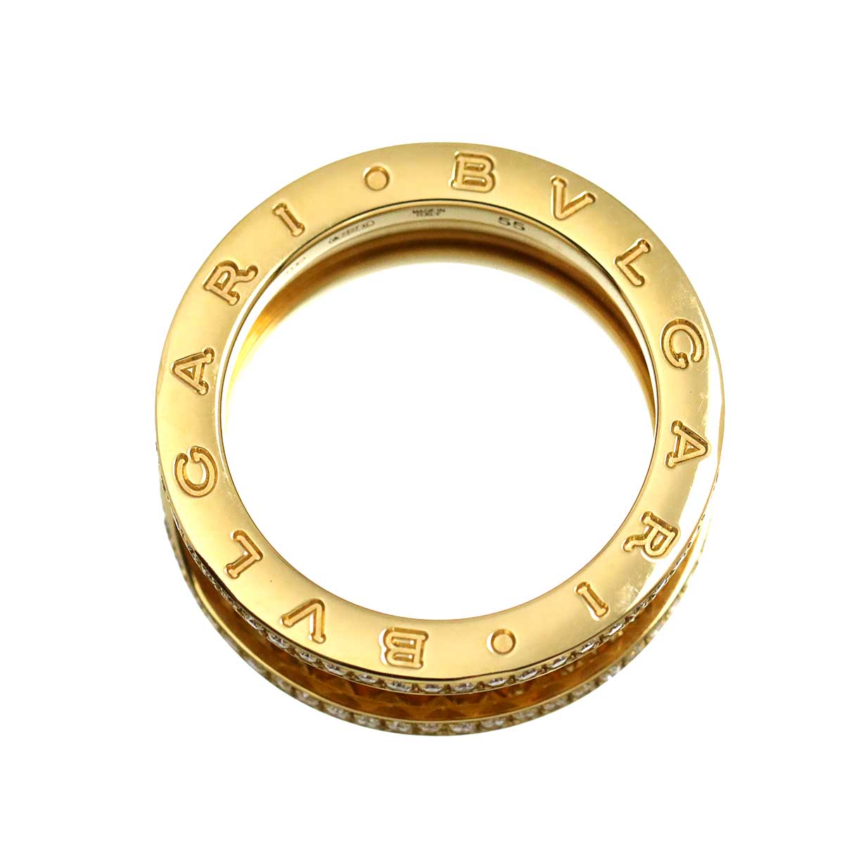 B-ZERO1 Rock 2band Diamond Ring 18K YG 750 Size55 6.75(US)