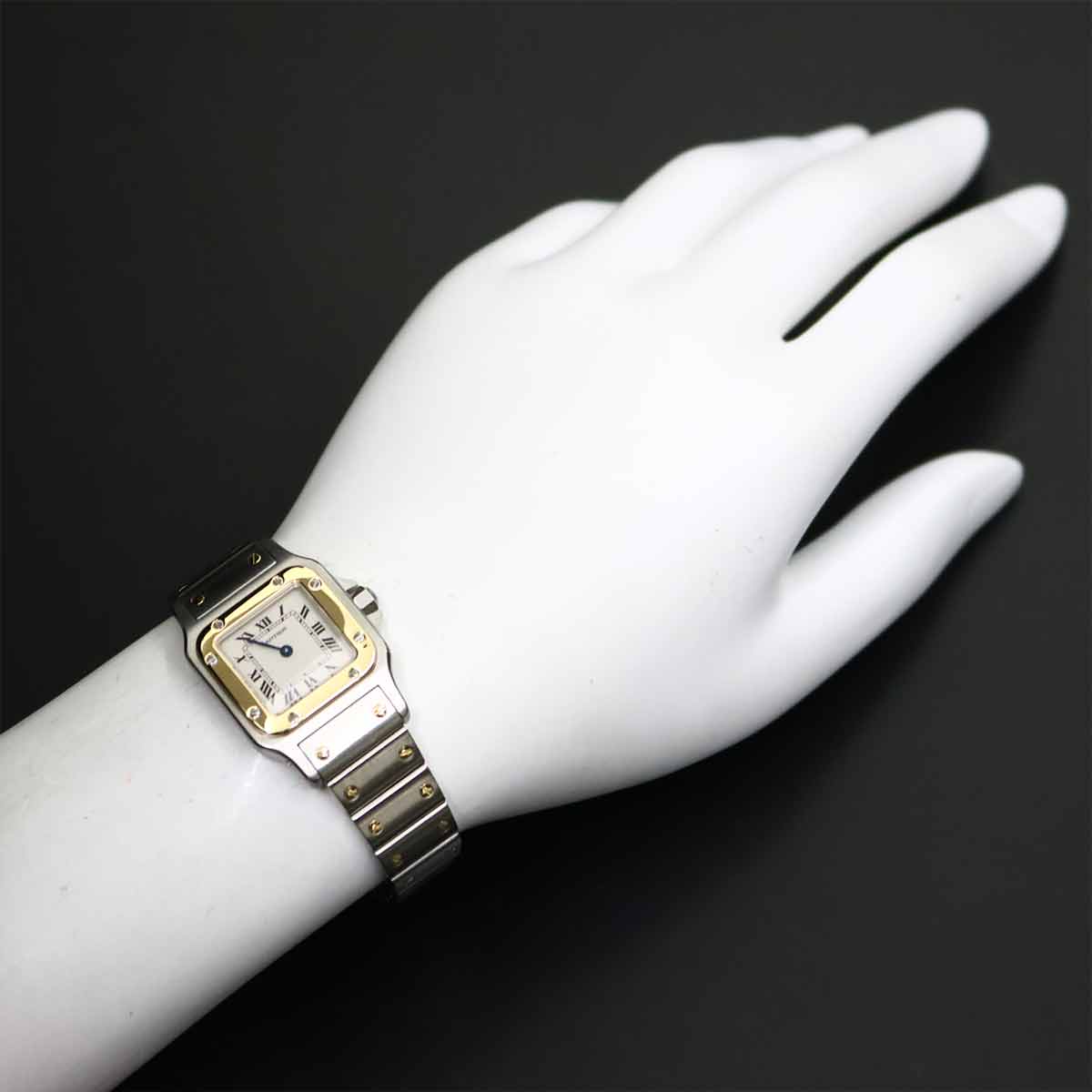Santos Galbee W20012C4 750 YG Cream Dial Ladies Watch