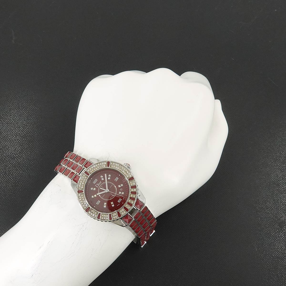 Crystal CD11311H Diamond Red Dial Ladies