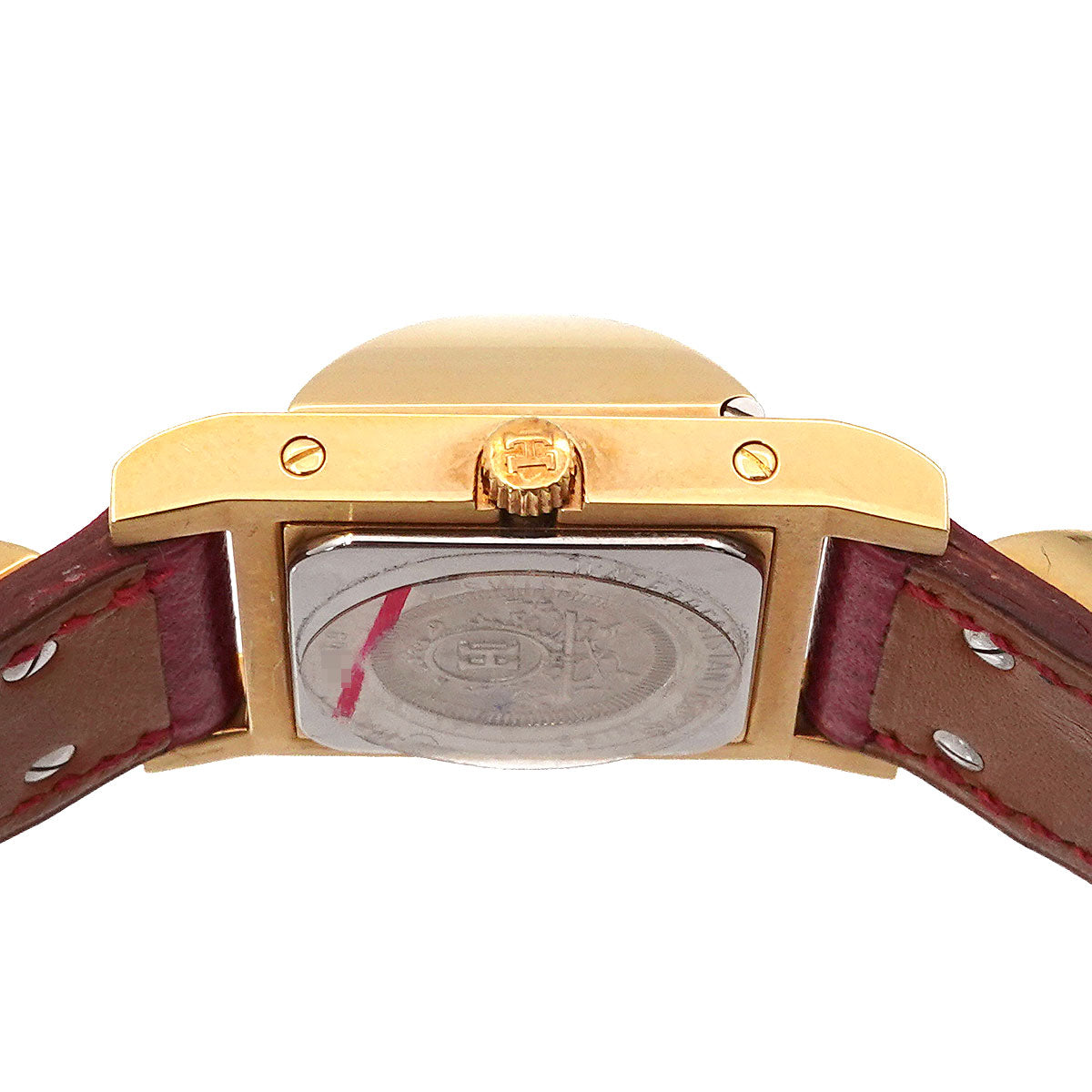 Medor Vintage pyramid Gold studs Quartz White Dial Ladies