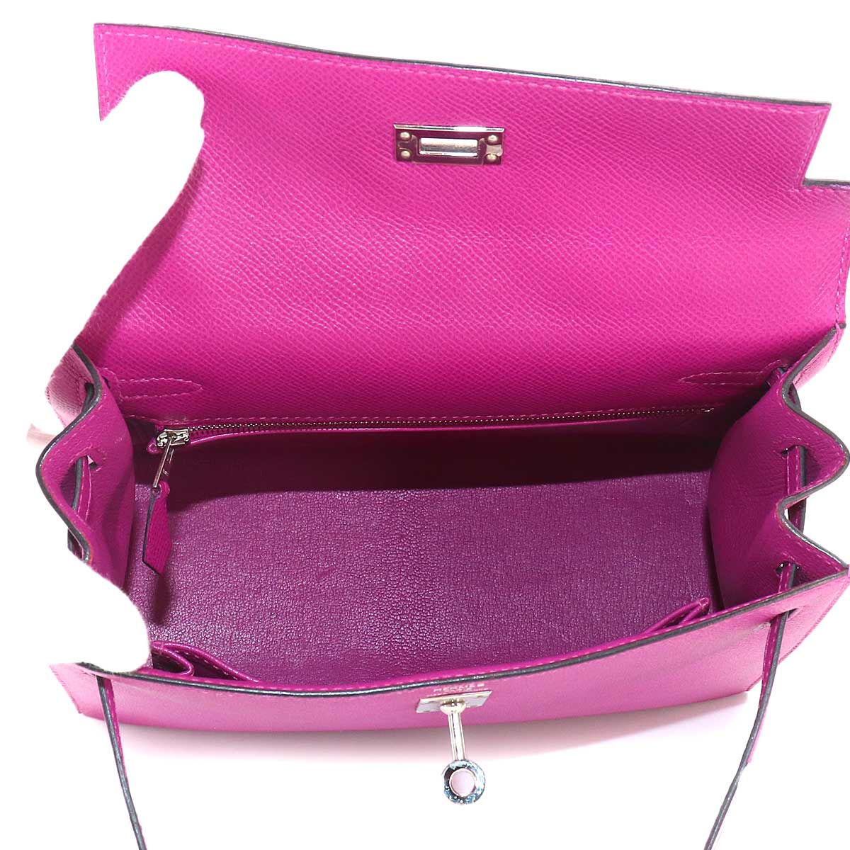 Kelly 25 2way Hand Shoulder Bag Veau Epsom Rose purpl
