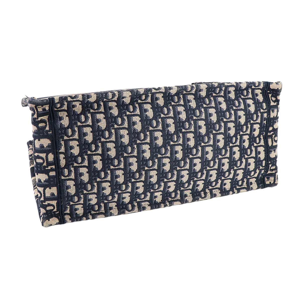 Oblique Book Tote Medium Bag Canvas Navy M1296ZRIW