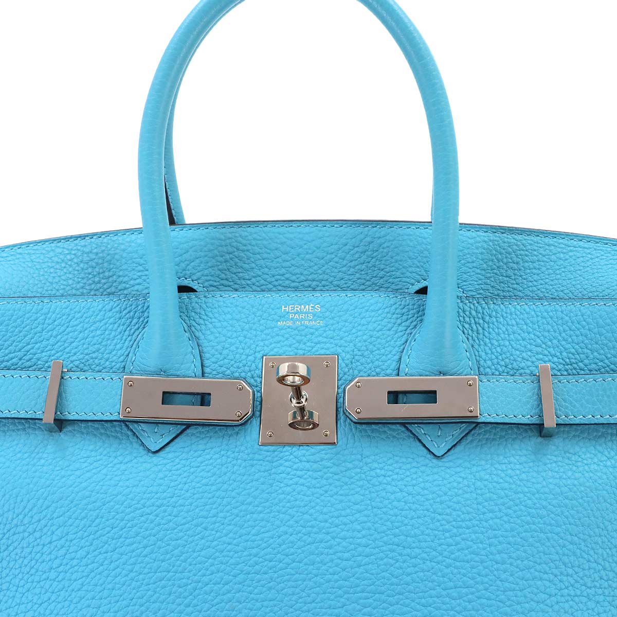 Birkin 30 Togo leather Bleu du nord Hand Bag Purse
