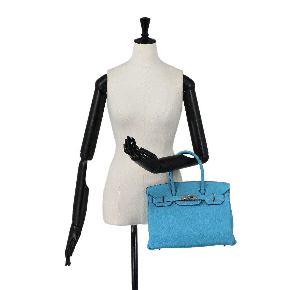 Birkin 30 Togo leather Bleu du nord Hand Bag Purse