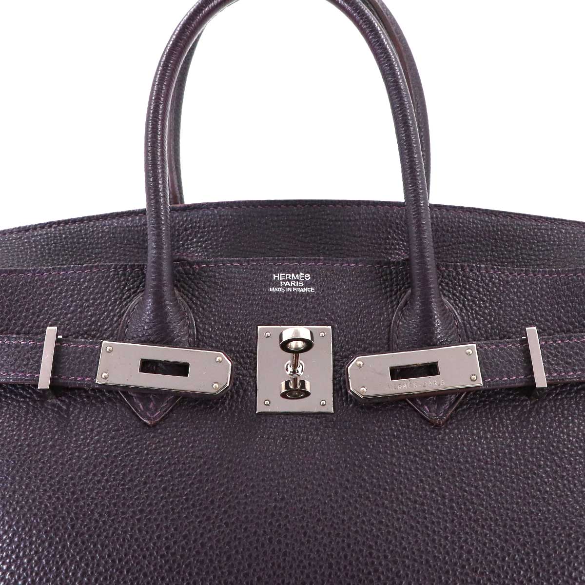 Birkin 30 Veau Togo Raisin Hand Bag Purple Purse