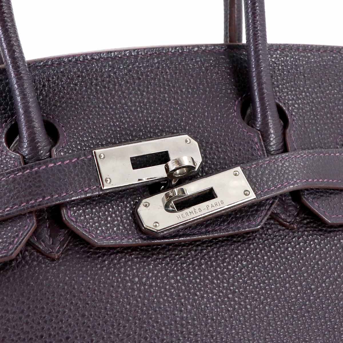 Birkin 30 Veau Togo Raisin Hand Bag Purple Purse