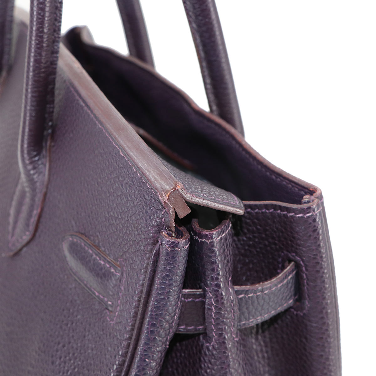 Birkin 30 Veau Togo Raisin Hand Bag Purple Purse