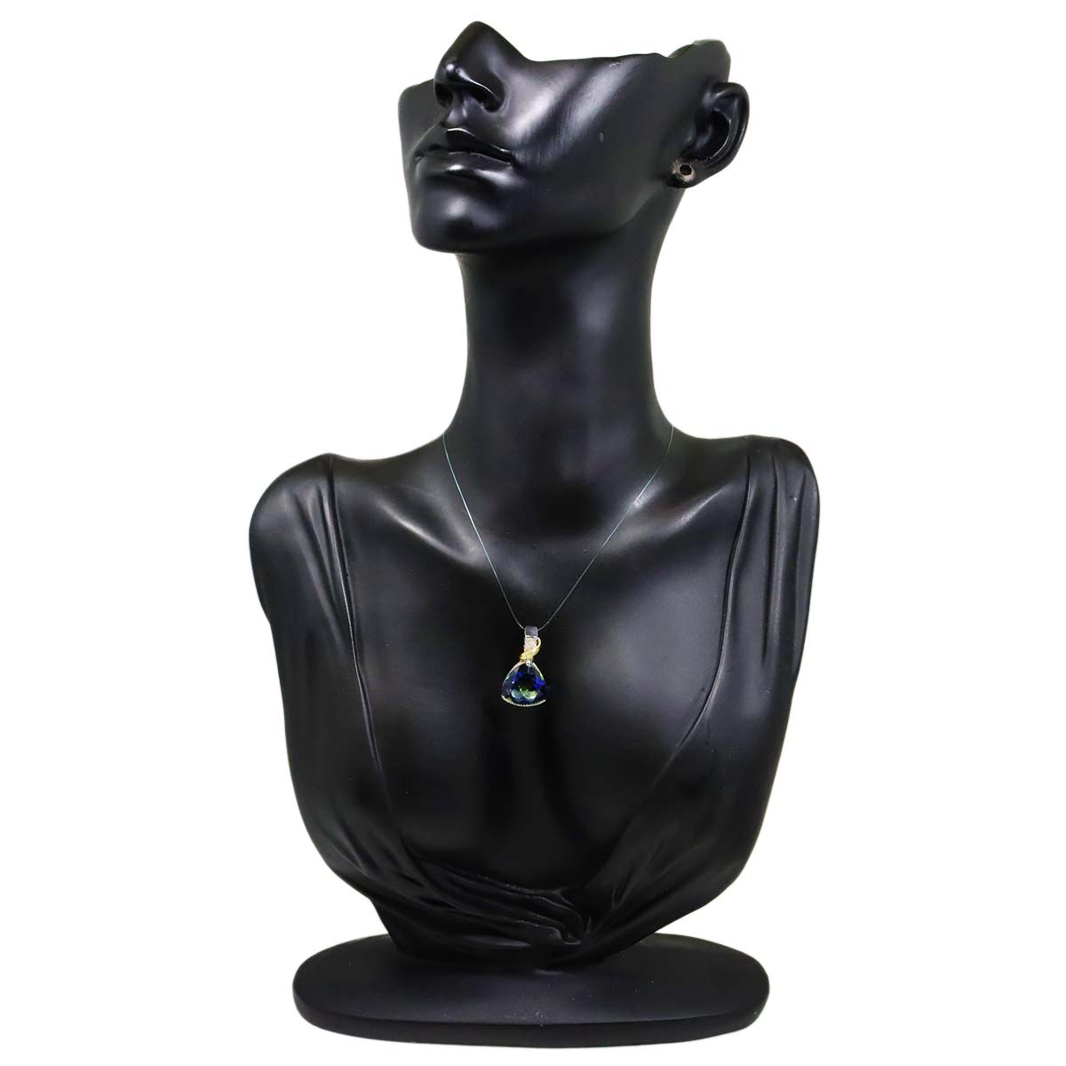 Topaz 11.74ct Diamond 0.02ct Pendant Top 18K WG YG 750
