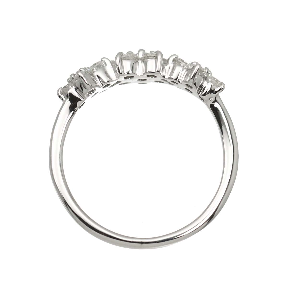 Diamond 0.70ct Ring 18K K18 WG White Gold size6(US)