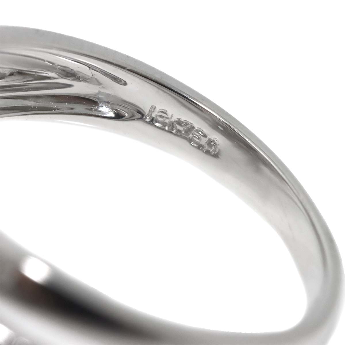 Diamond 1.10ct Ring 18K K18 WG White Gold size6.75-7.25(US)