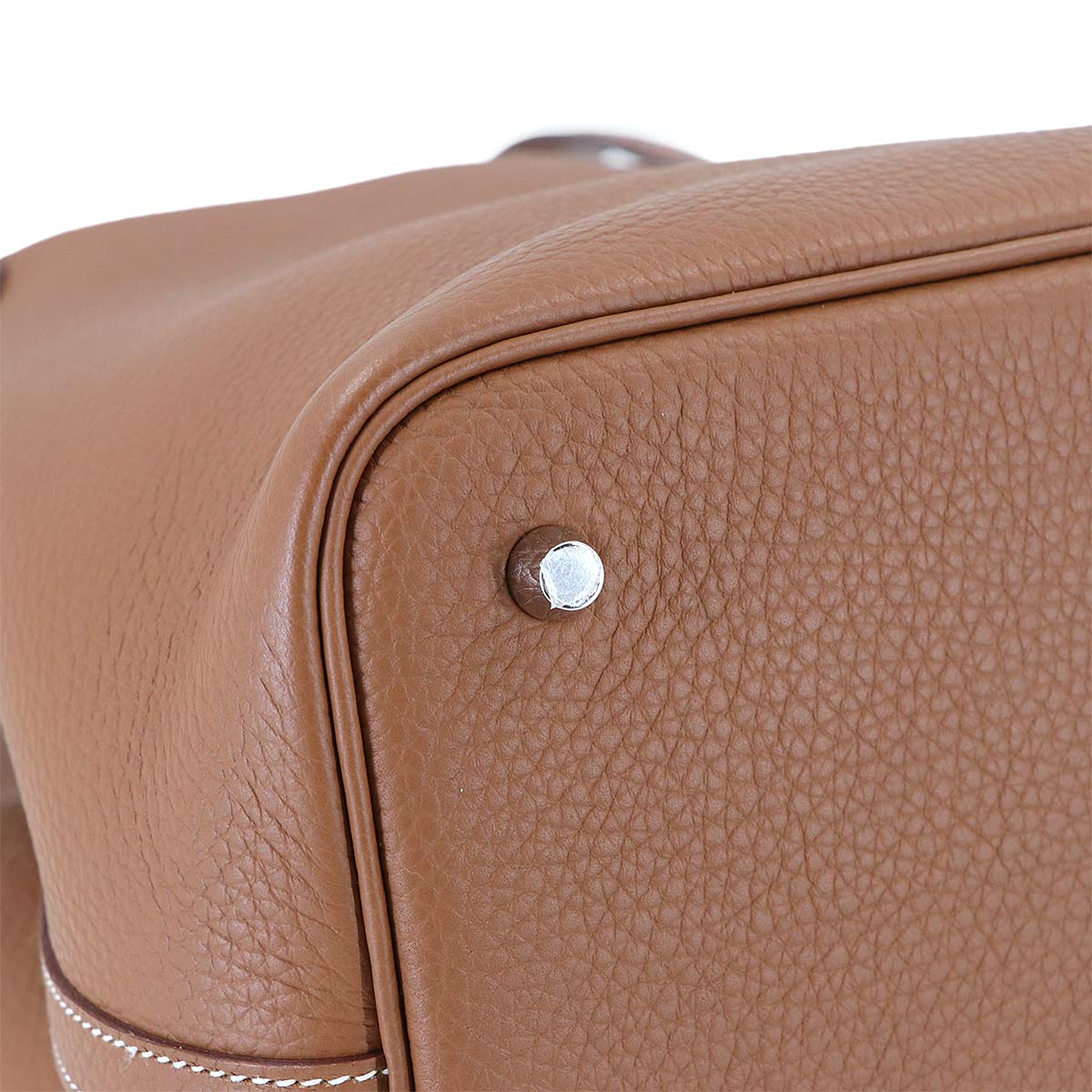 Picotin Lock MM Hand Bag Taurillon Clemence Gold Purse