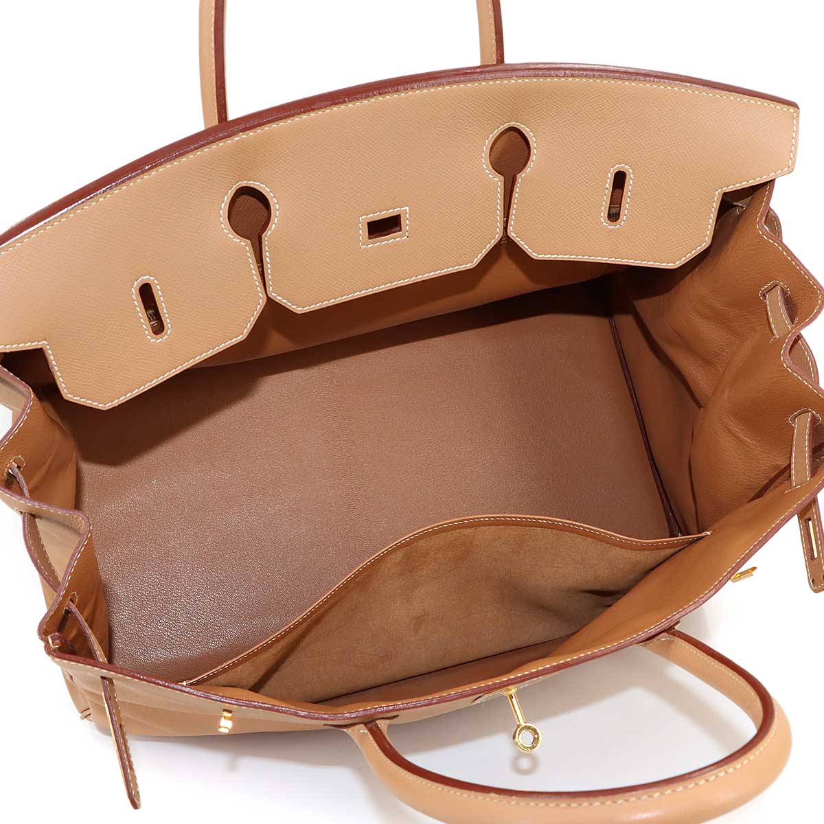 Birkin 40 Hand Bag Couchevel Epsom Natural Purse