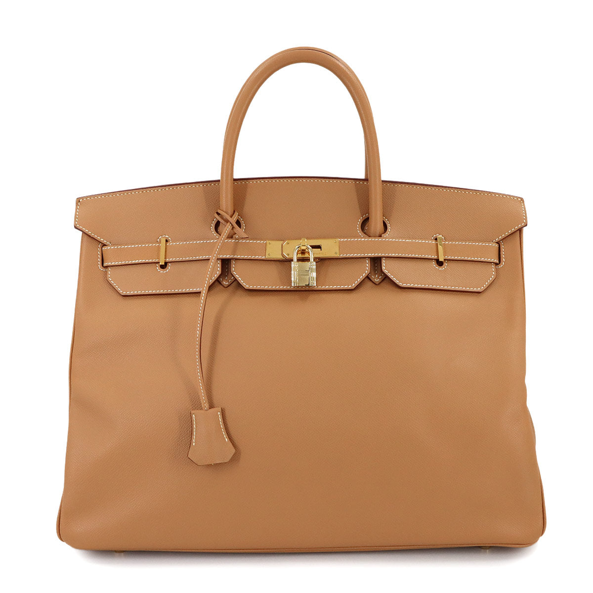 Birkin 40 Hand Bag Couchevel Epsom Natural Purse