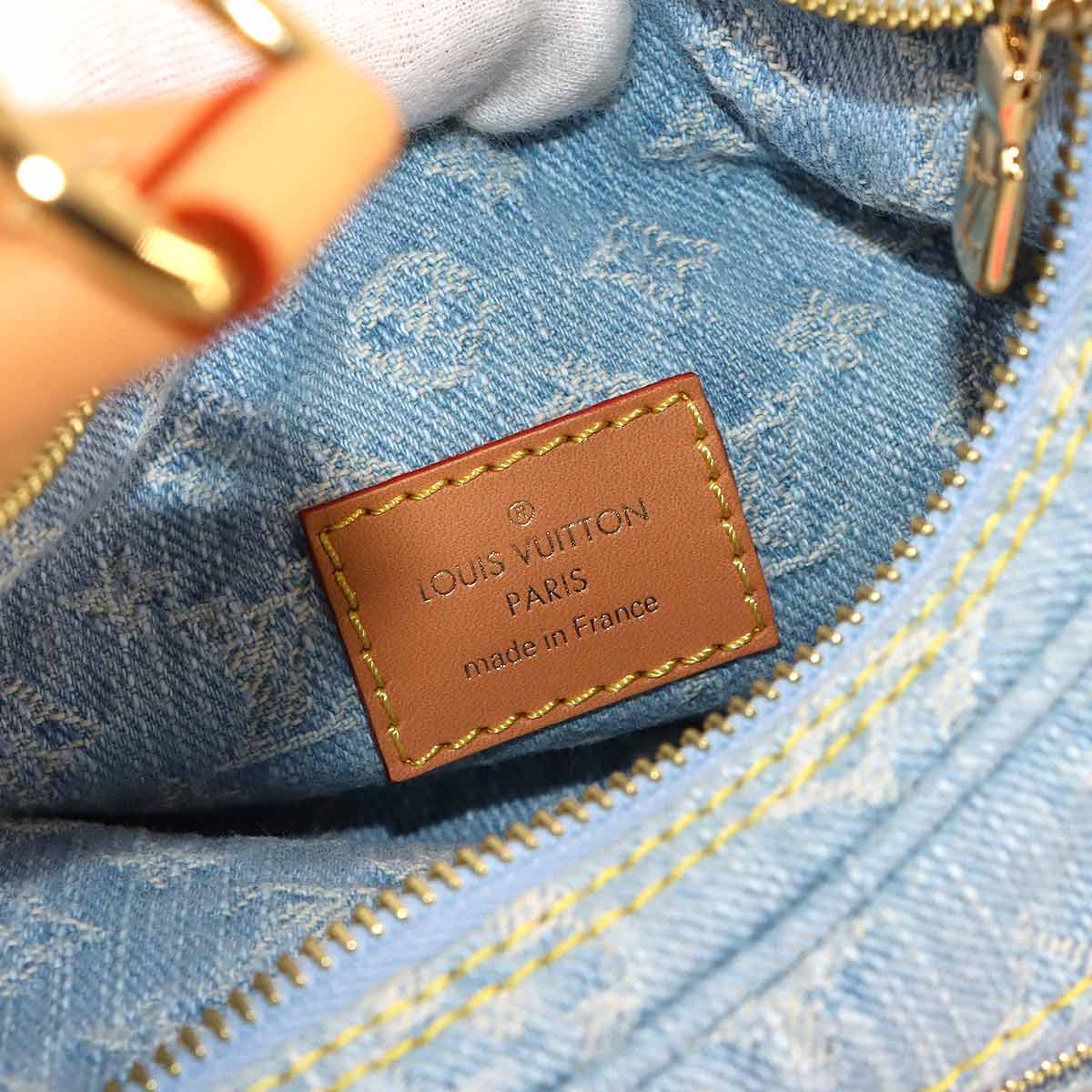Monogram Denim Loop Hand Shoulder Bag Sky Blue M24846