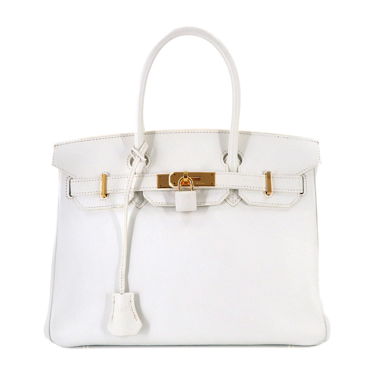 Birkin 30 Veau Epsom White Hand Bag Purse