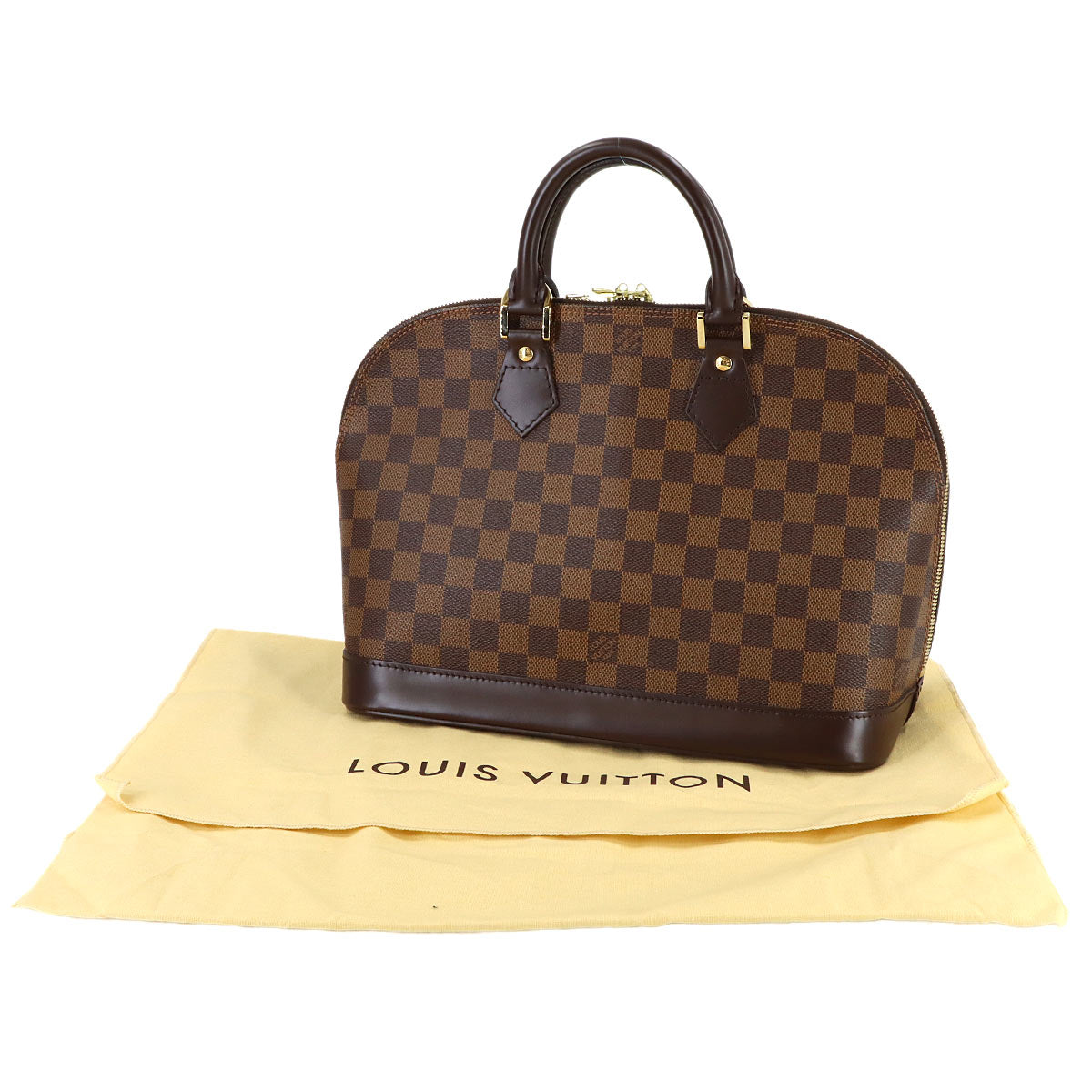 Damier Alma PM Hand Bag Ebene Brown N51131 Purse