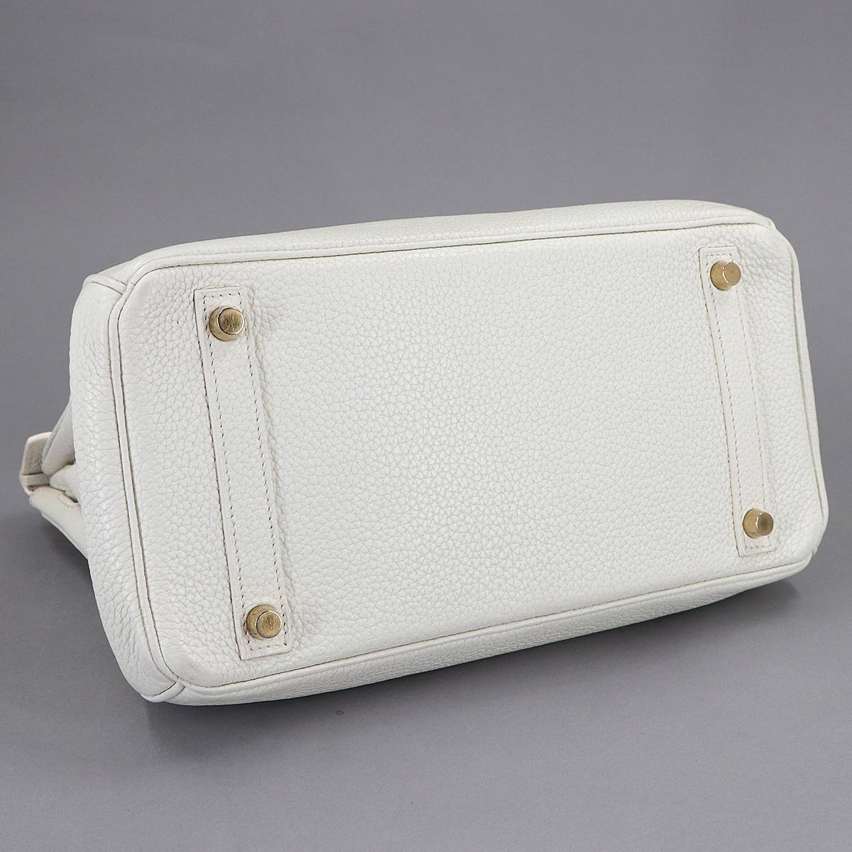 Birkin 30 Taurillon Clemence White Hand Bag Purse