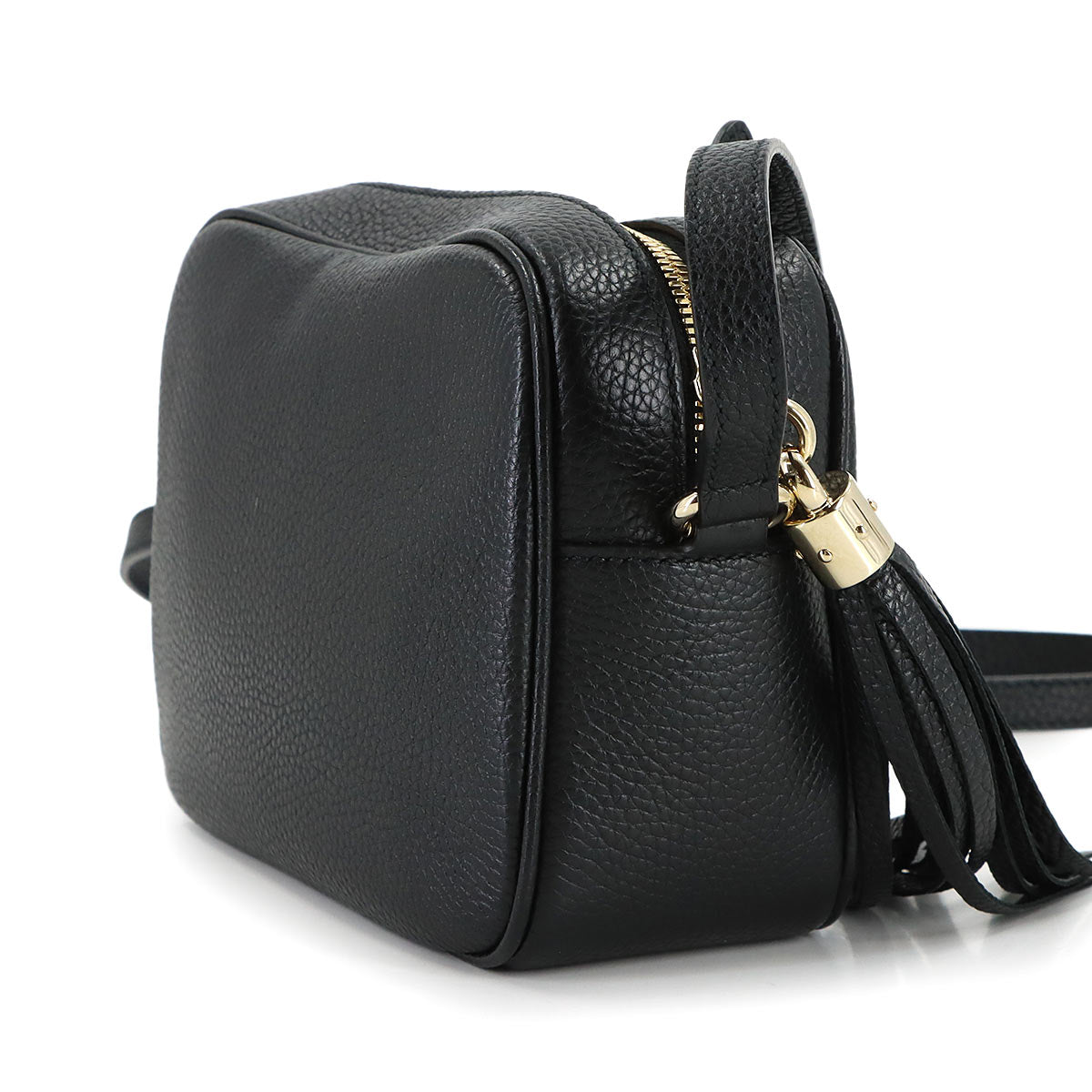 SOHO Shoulder Bag Leather Black 722319 Interlocking G