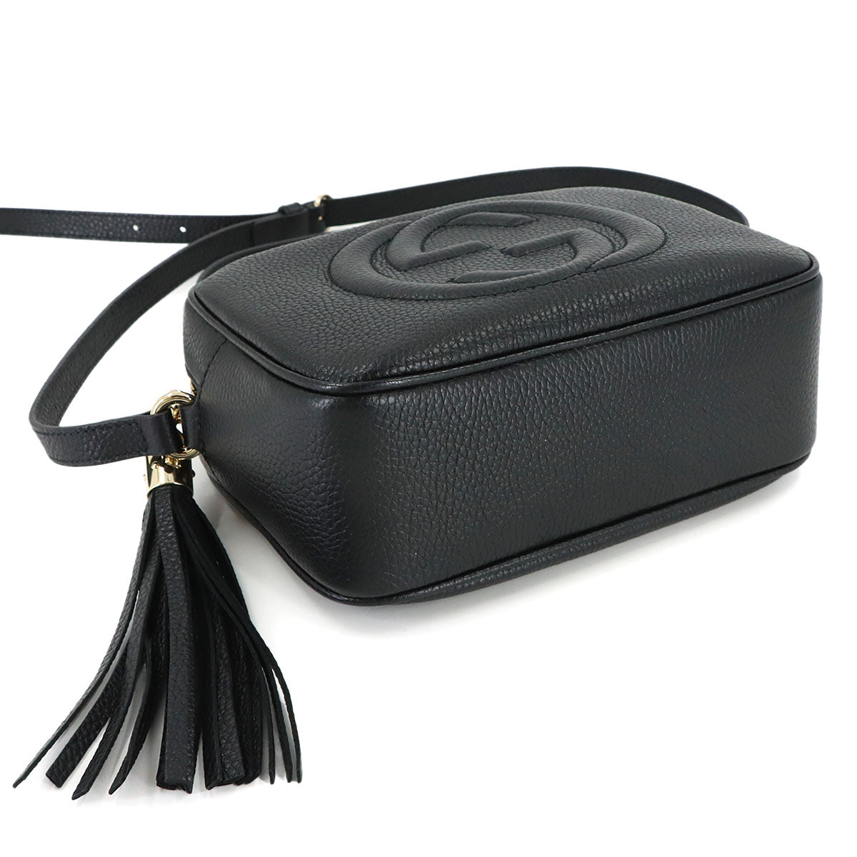 SOHO Shoulder Bag Leather Black 722319 Interlocking G