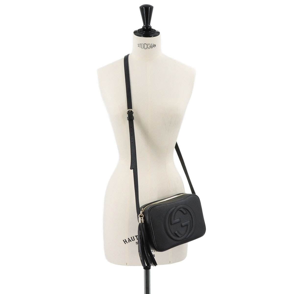 SOHO Shoulder Bag Leather Black 722319 Interlocking G