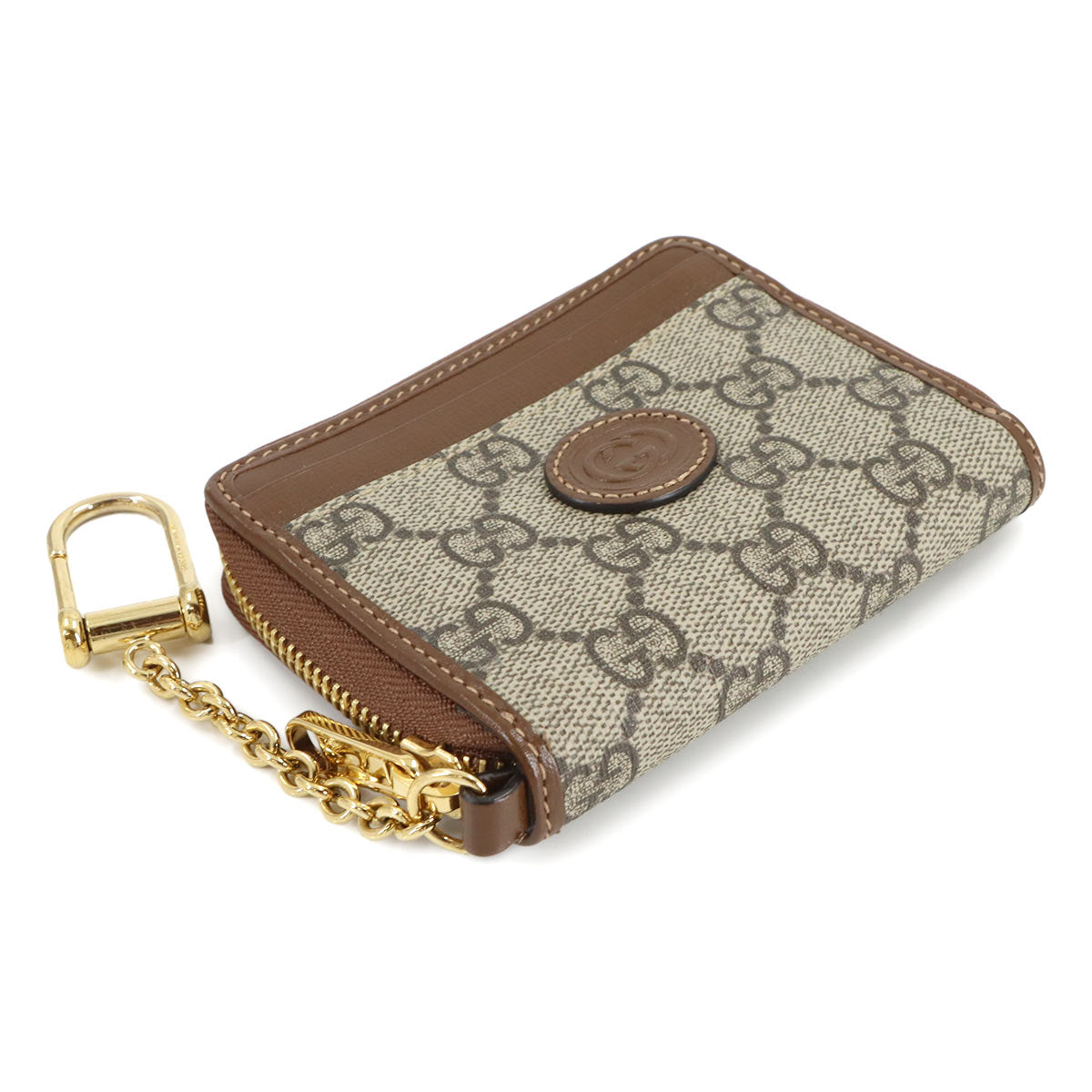 Interlocking G Zip Wallet GG Supreme Canvas Leather 700691