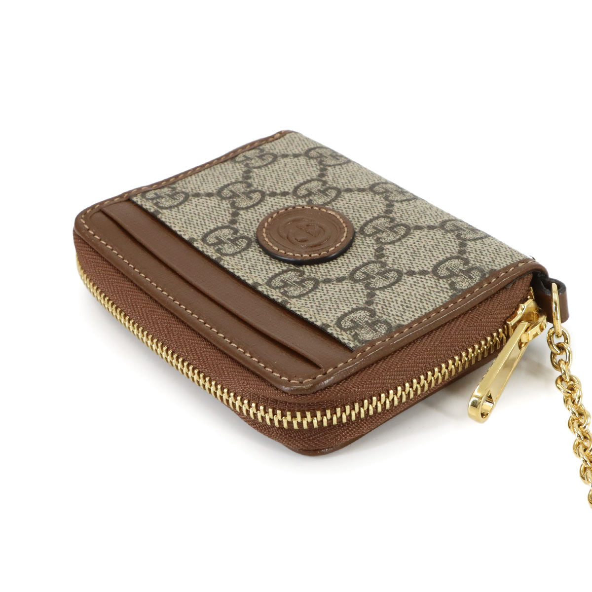 Interlocking G Zip Wallet GG Supreme Canvas Leather 700691