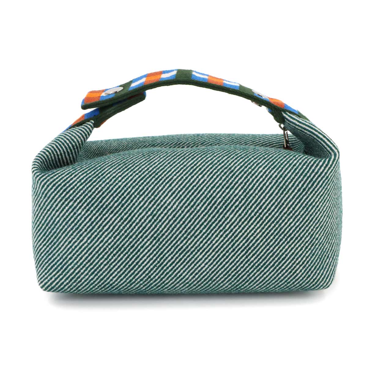 Bride a Brac PM Au Carre Hand Bag Wooltwill Vert Foret H Pouch