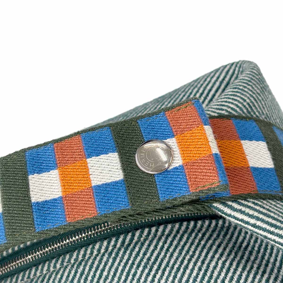 Bride a Brac PM Au Carre Hand Bag Wooltwill Vert Foret H Pouch