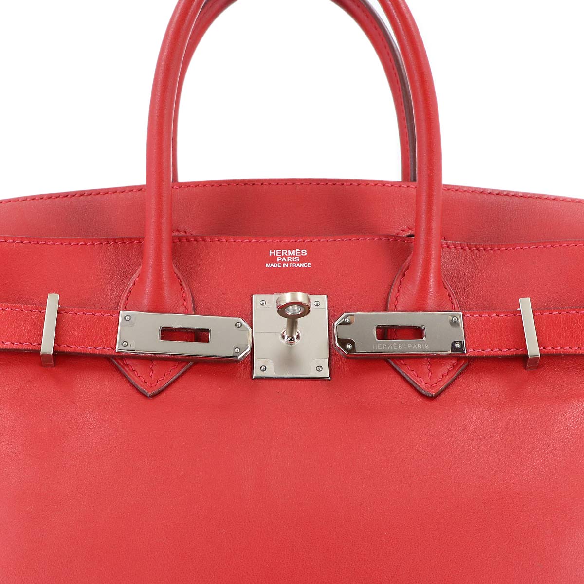Birkin 30 Veau Swift Vermillon Hand Bag Purse
