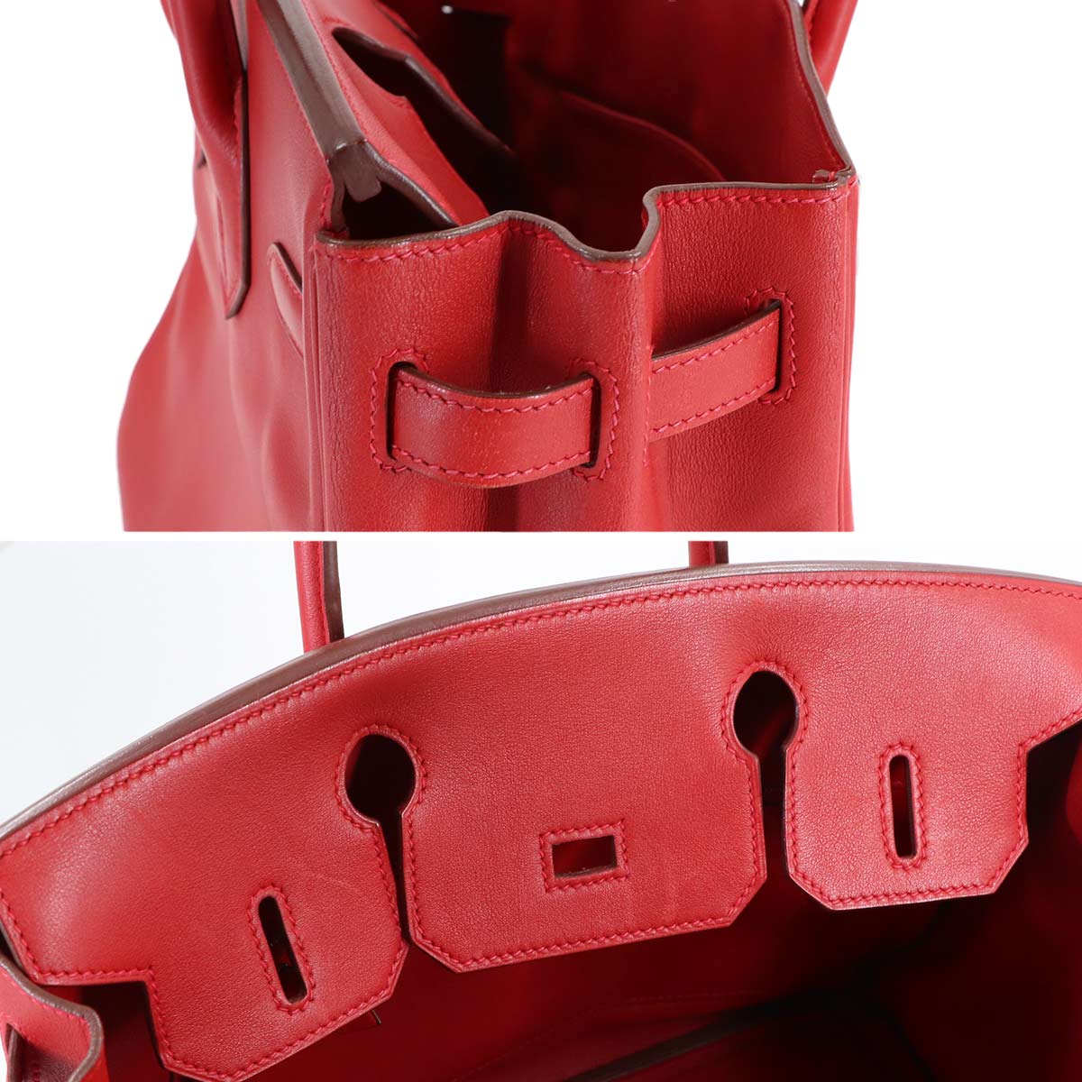Birkin 30 Veau Swift Vermillon Hand Bag Purse