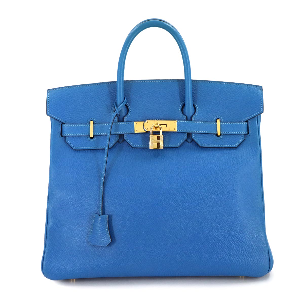 Haut a Courroies 32 Coushevel Epsom Blue Hand Bag Purse