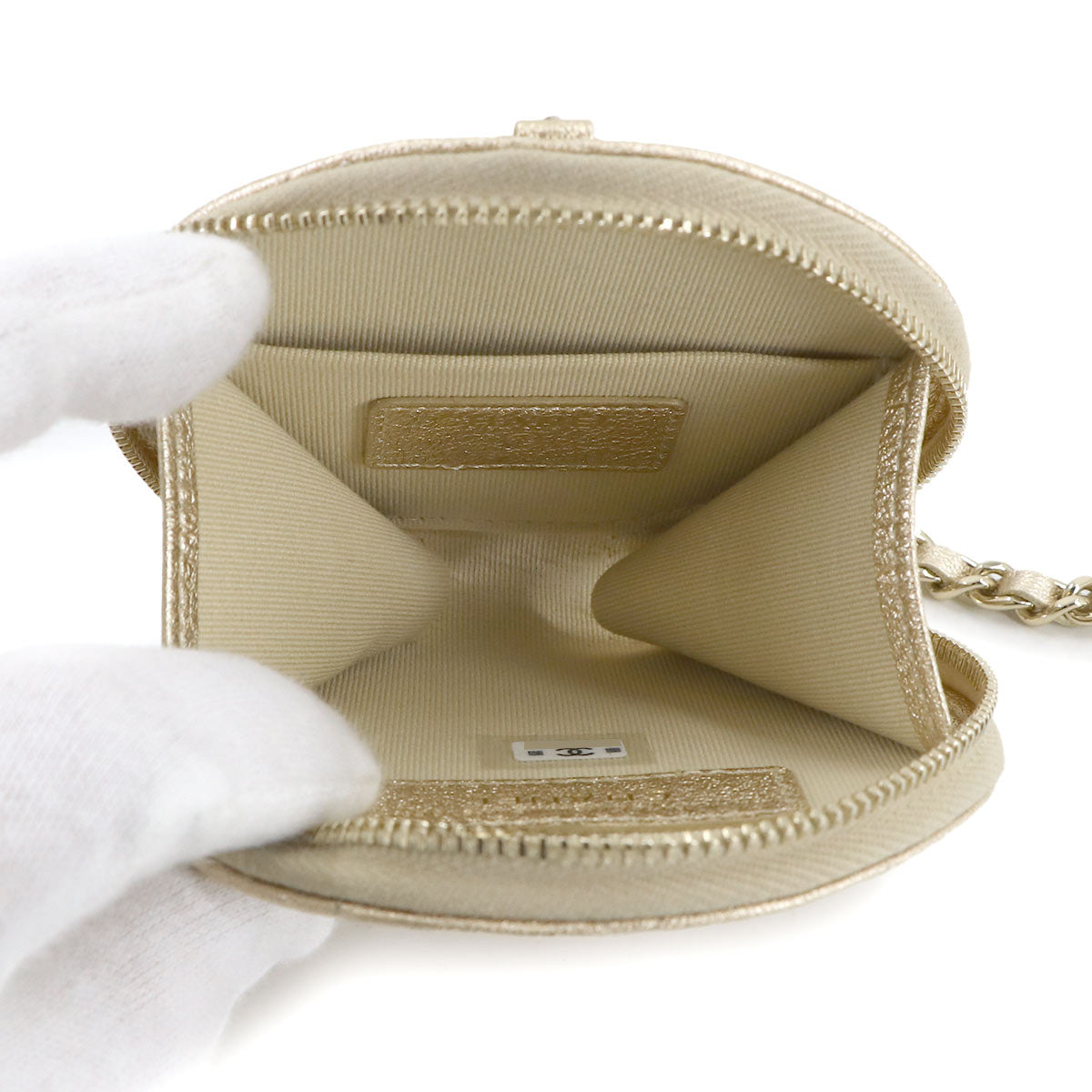 Matelasse Coin Purse AirPods Pro Case Leather Gold