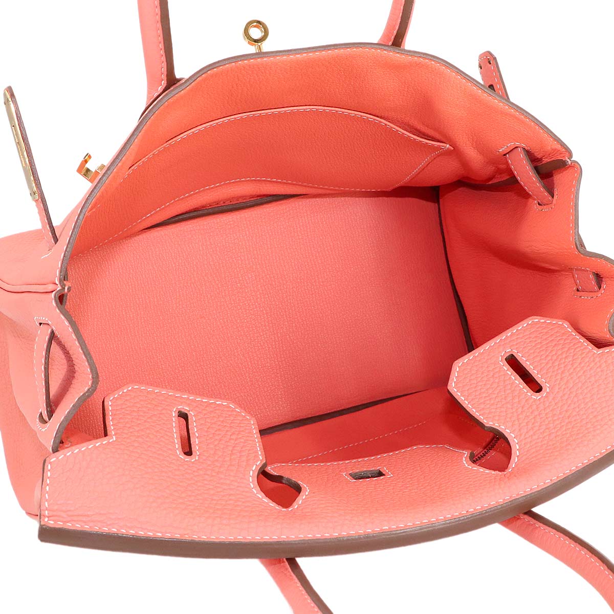 Birkin 30 Taurillon Clemence Crevette Hand Bag Purse Pink