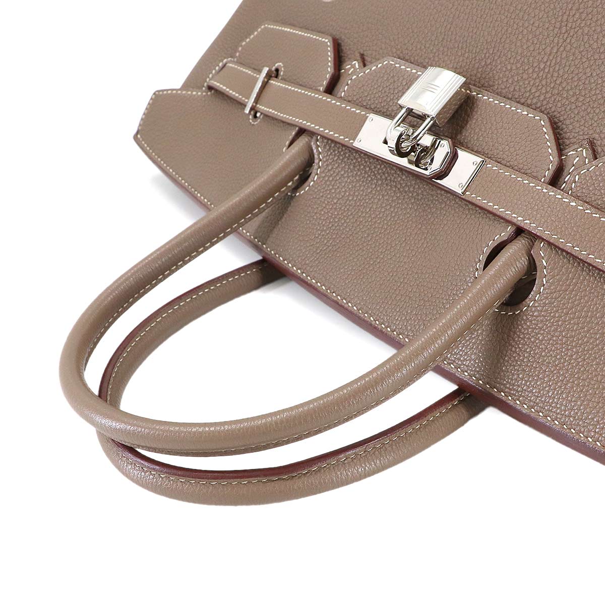 Birkin 40 Togo Etoupe Hand Bag Beige Leather Purse