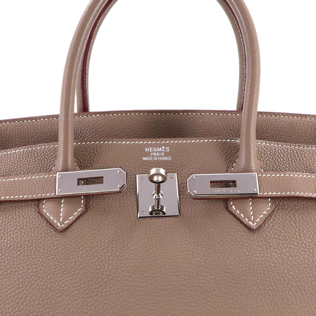 Birkin 40 Togo Etoupe Hand Bag Beige Leather Purse