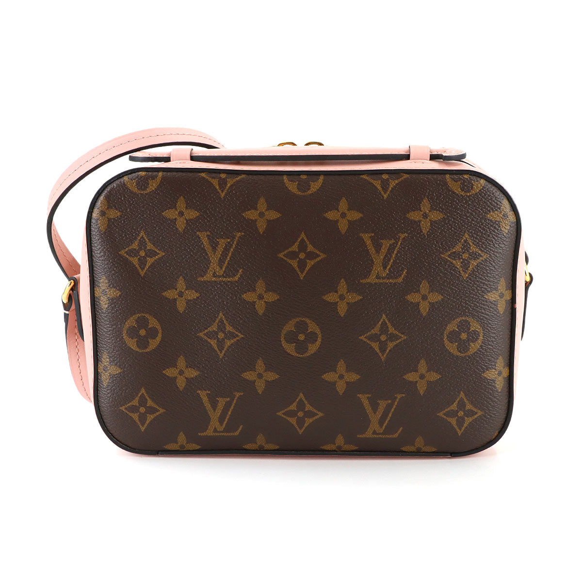 Monogram Saintonge Shoulder Bag Brown Pink M44442 Purse