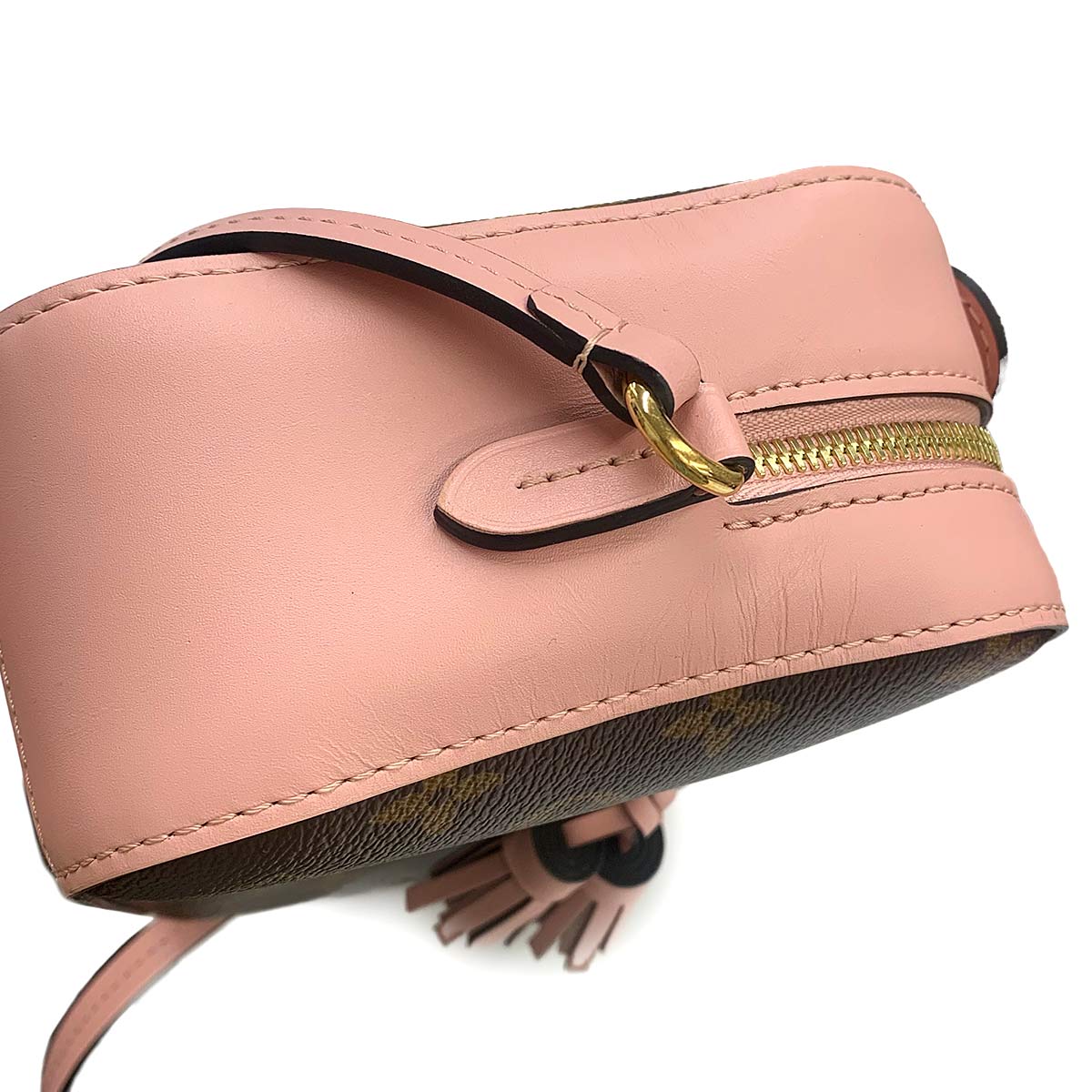 Monogram Saintonge Shoulder Bag Brown Pink M44442 Purse