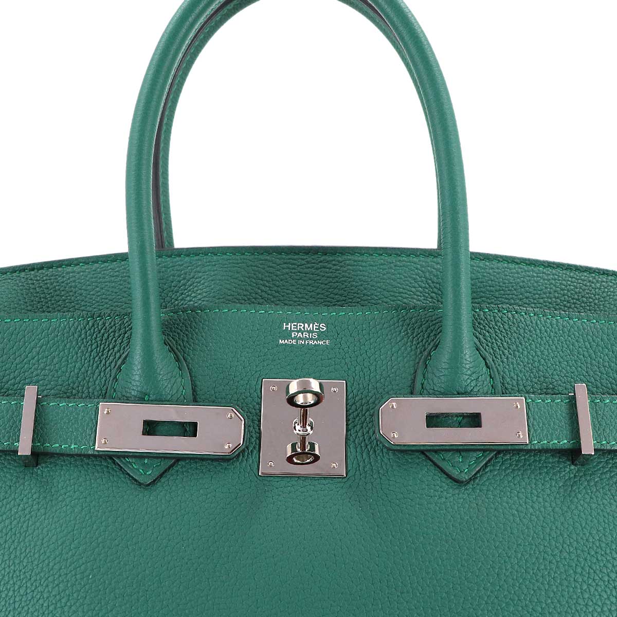 Birkin 30 Veau Togo Malachite Hand Bag Purse