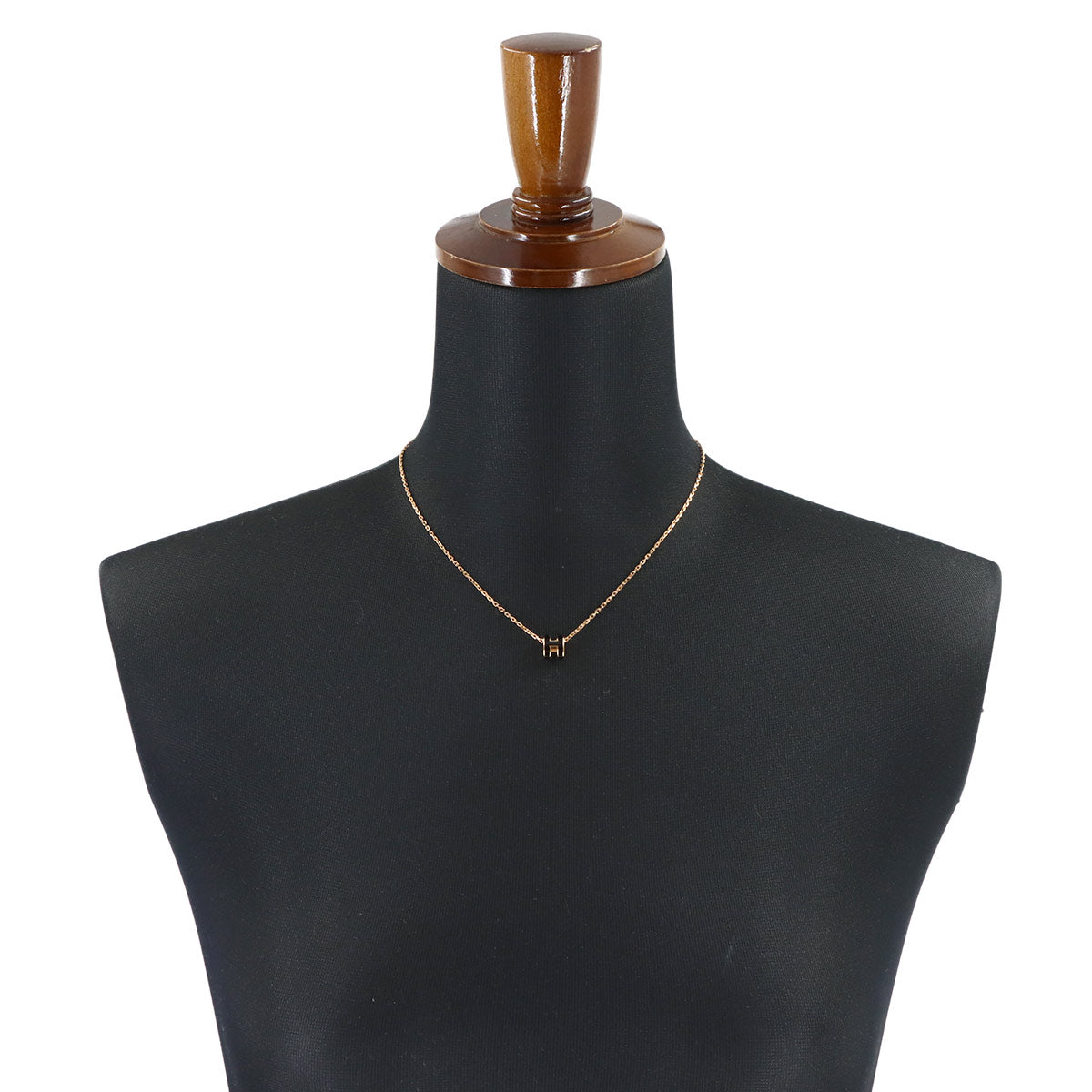 Mini Pop H Chain Necklace White Pink gold Accessory