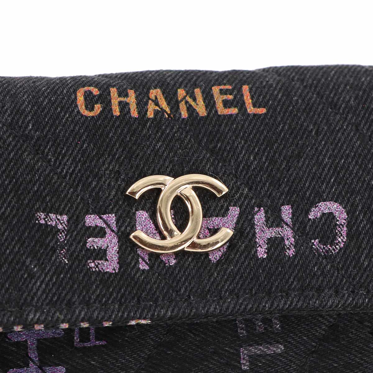 Matelasse Mini Chain Shoulder Bag Denim Black AP2602 Logos