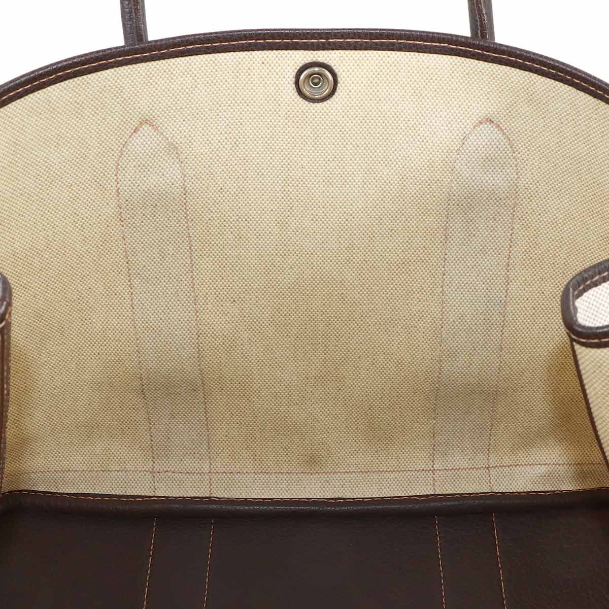 Garden Party PM Tote Bag Toile H Negonda Natural Marron Purse