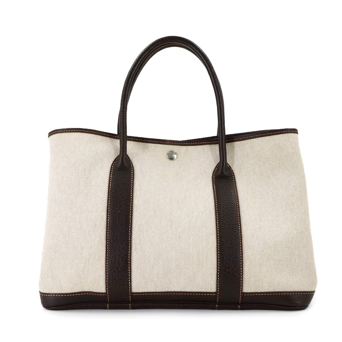 Garden Party PM Tote Bag Toile H Negonda Natural Marron Purse
